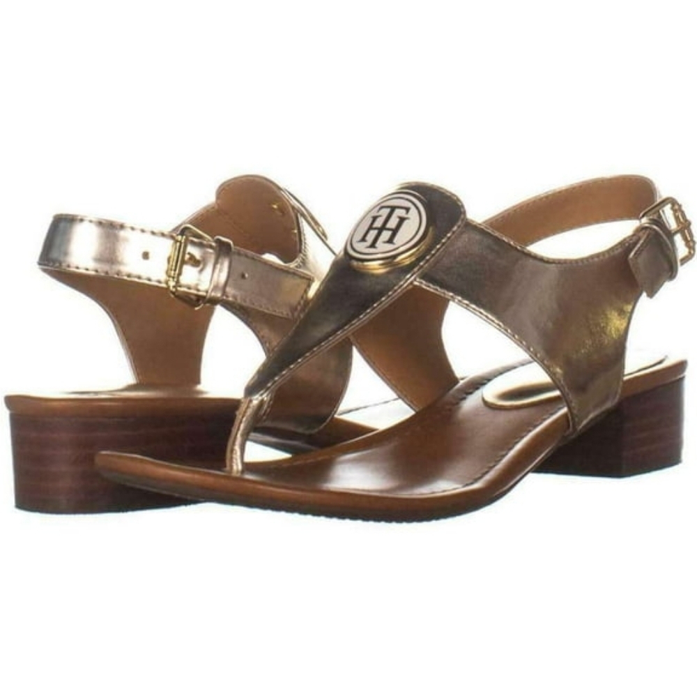 Tommy Hilfiger King Leather Open Toe Ankle Strap Sandals Size 7.5